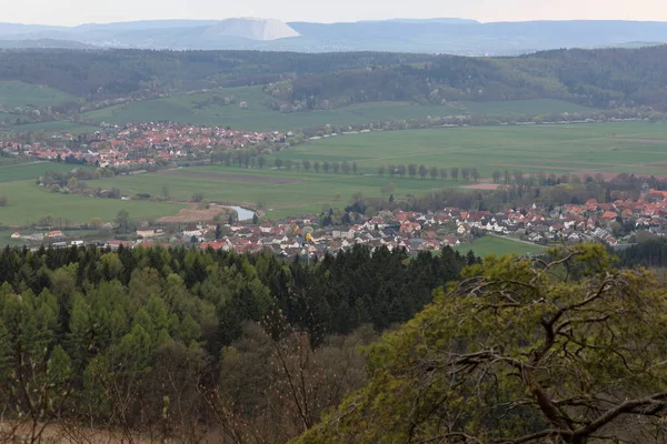 Hesse ve Thuringia arasındaki Werra Vadisi — Stok fotoğraf