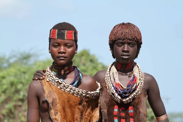 Hamar mulheres do Vale do Omo, na Etiópia Imagem De Stock