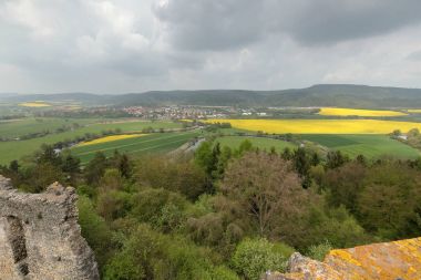 Hesse ve Thuringia Almanya arasındaki Werra Vadisi