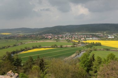 Hesse ve Thuringia Almanya arasındaki Werra Vadisi