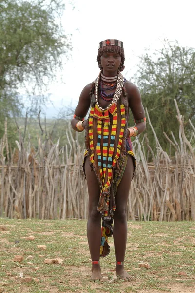 Der Stamm der Hamar im omo-Tal in Äthiopien — Stockfoto