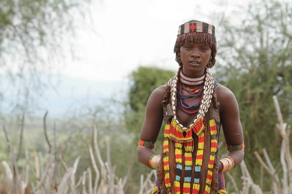 Der Stamm der Hamar im omo-Tal in Äthiopien — Stockfoto