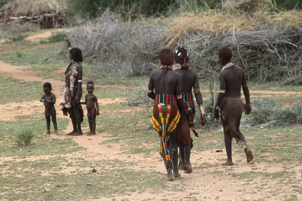La tribu de Hamar en el Valle del Omo de Etiopía — Foto de Stock