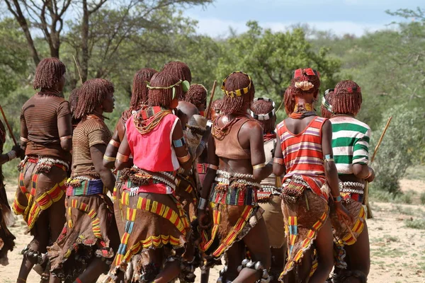 La tribu de Hamar dans la vallée de l'Omo en Ethiopie — Photo