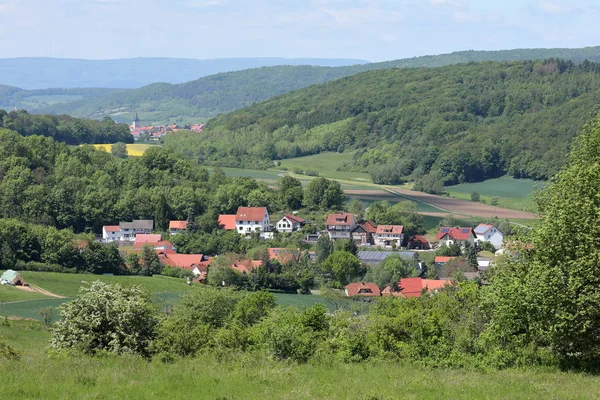 The villages of Luederbach and Netra — Stock Photo, Image