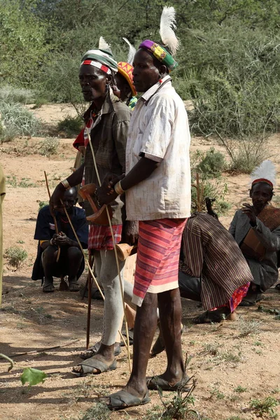 De stam van Hamar in de Omo vallei van Ethiopië — Stockfoto