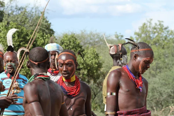 De stam van Hamar in de Omo vallei van Ethiopië — Stockfoto