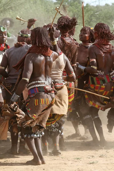 Kmene Hamar v údolí Omo Etiopie — Stock fotografie