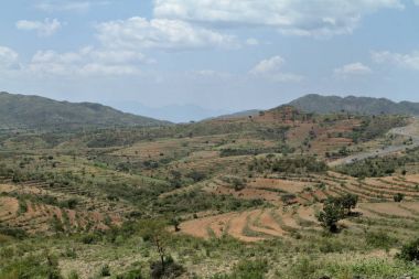 Etiyopya'da Omo Vadisi'nin manzara
