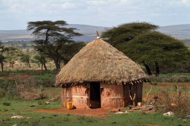 Geleneksel evleri ve Afrika köyleri