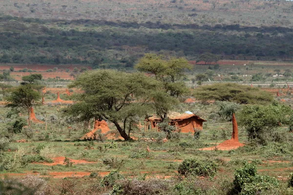 Maisons et villages traditionnels en Afrique — Photo