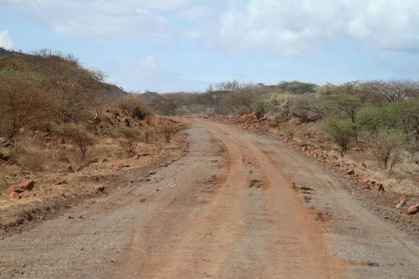 ケニアの北で国の道路 — ストック写真