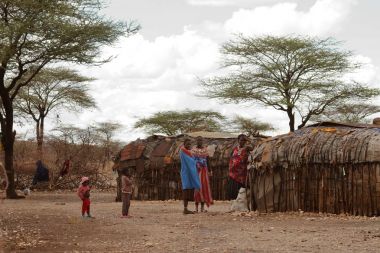 Kenya Samburu kabilesi insanlardan
