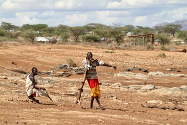 Kenya Samburu kabile erkekleri
