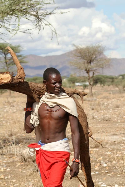 Homens da tribo de Samburu no Quênia — Fotografia de Stock