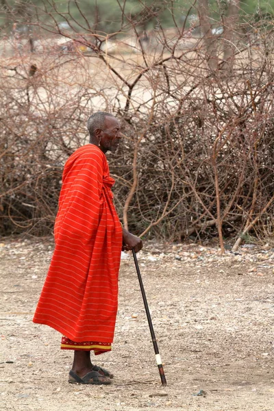 Old man of the Samburu in Kenya — Stock Photo, Image