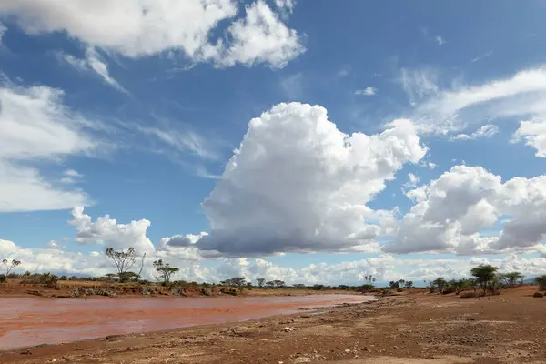 Samburu-joki Keniassa — kuvapankkivalokuva