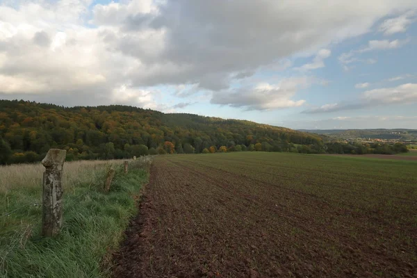 Landschaft und Felder in Deutschland — Stockfoto