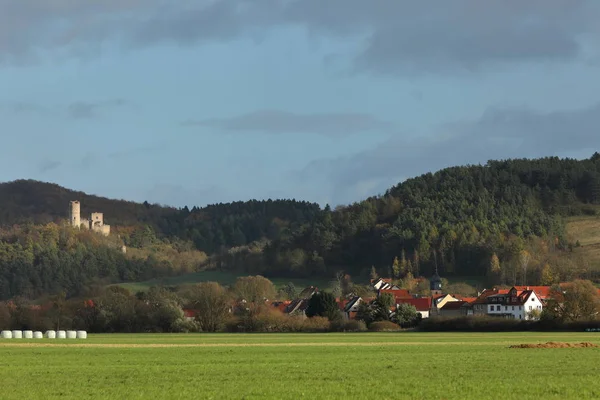 Il paesaggio tra Assia e Turingia vicino a Eisenach — Foto Stock