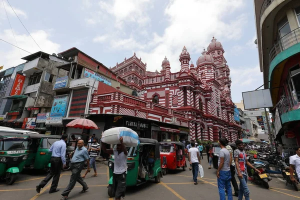 A mesquita vermelha de Colombo no Sri Lanka — Fotografia de Stock