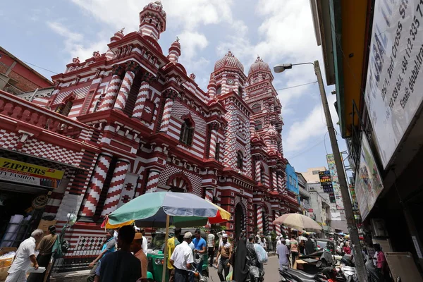 A mesquita vermelha de Colombo no Sri Lanka — Fotografia de Stock