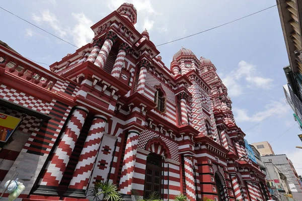 The red mosque of Colombo in Sri Lanka — Stock Photo, Image