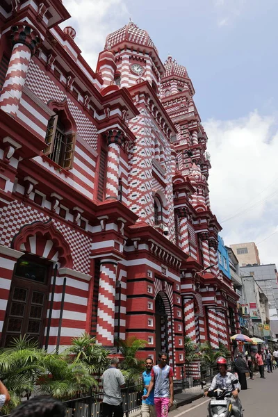 La mosquée rouge de Colombo au Sri Lanka — Photo