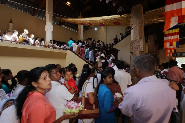 Buddhistiskt Tand Tempel Kandy Sri Lanka Augusti 2017 — Stockfoto