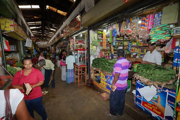 Markthallen Van Kandy Sri Lanka Augustus 2017 — Stockfoto
