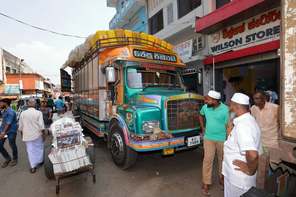 Вантажні Автомобілі Транспорт Районі Бізнес Коломбо Грудня 2017 — стокове фото