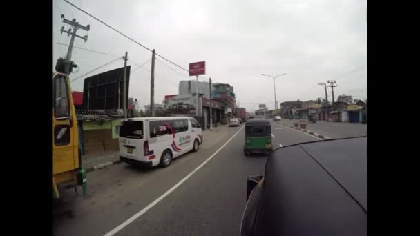 Traffic Chaos Tuk Tuk Rides Sri Lanka December 2017 — Stock Video