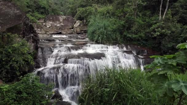 Ramboda Waterfall Kandy Sri Lanka — Stock Video