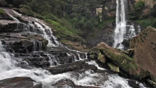 Ramboda Vattenfallet Kandy Sri Lanka — Stockvideo