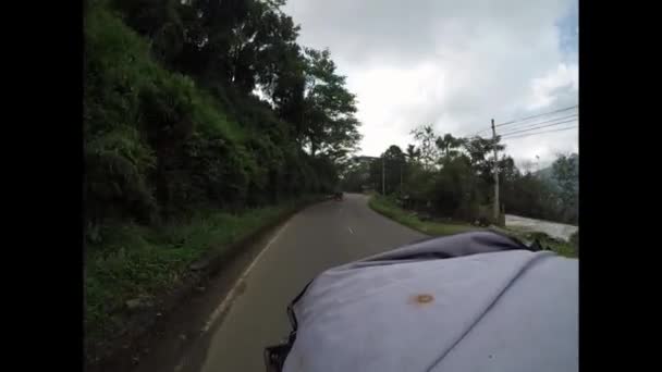 Overland Reizen Met Tuk Tuk Bergen Buurt Van Kandy Sri — Stockvideo