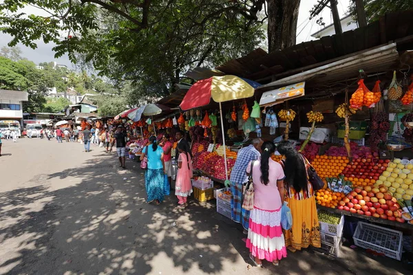 Market Halls Street Selling Kandy Sri Lanka Décembre 2017 — Photo