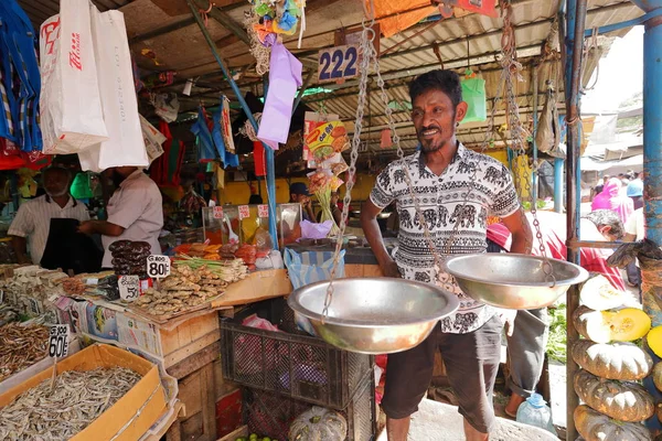 Market Halls Street Selling Kandy Sri Lanka December 2017 — Stock Photo, Image