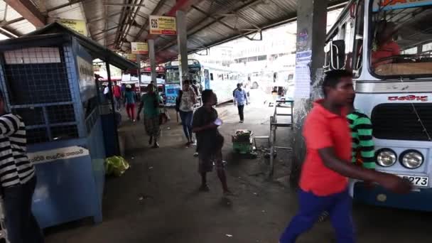 Bus Station Kandy Sri Lanka December 2017 — Stock Video