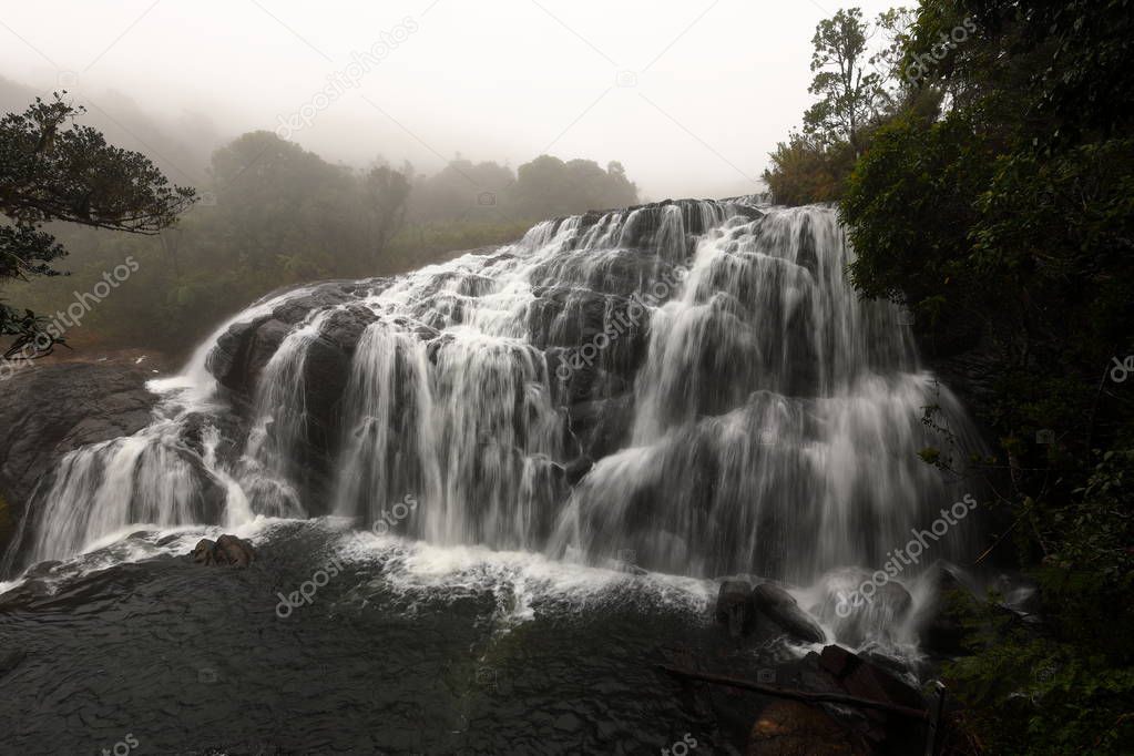 Baker's Falls at Horten Plains National Park, Sri Lanka
