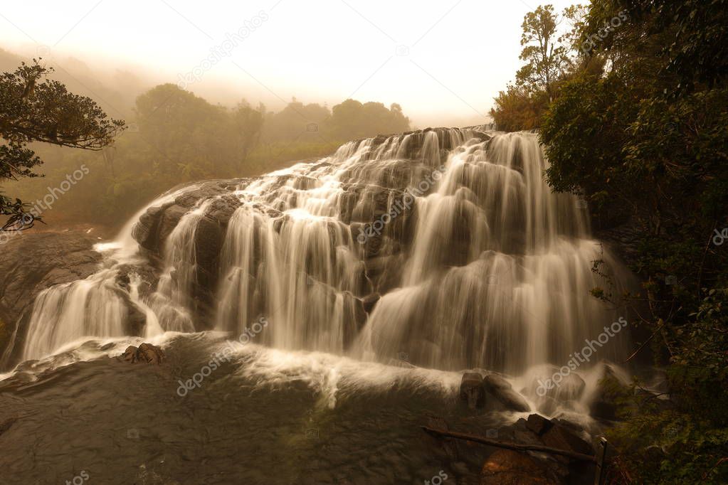 Baker's Falls at Horten Plains National Park, Sri Lanka