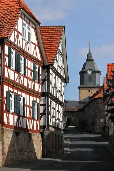 Historische Vakwerkhuizen Herleshausen Duitsland — Stockfoto