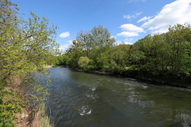 Hesse ve Thuringia Almanya arasındaki Werra Vadisi