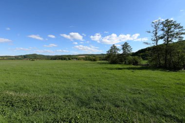 Hesse ve Thuringia Almanya arasındaki Werra Vadisi