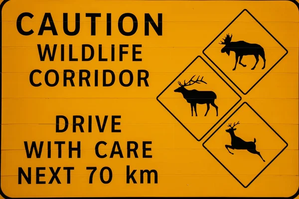Varningssignaler För Vilda Djur Kanada — Stockfoto