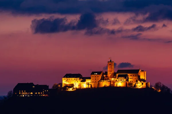 Castelo Wartburg Nascer Sol Turíngia Alemanha — Fotografia de Stock