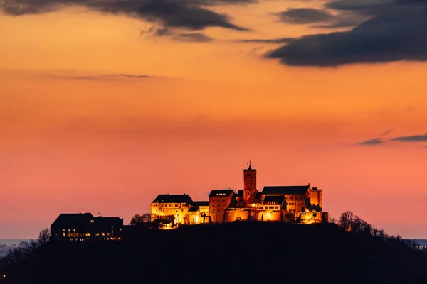 Castelo Wartburg Nascer Sol Turíngia Alemanha — Fotografia de Stock