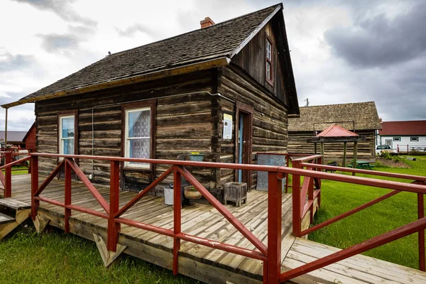 Pueblo Casas Madera Canadá — Foto de Stock