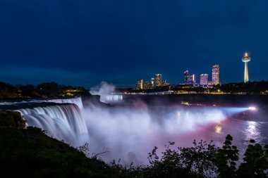 The view of the Niagara Falls and Niagara City in Canada, 28. May 2019