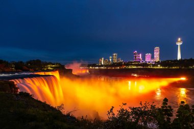 The view of the Niagara Falls and Niagara City in Canada, 28. May 2019