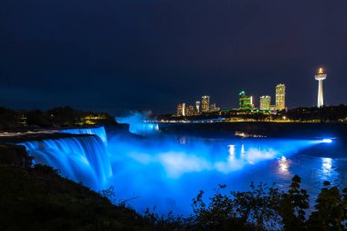 The view of the Niagara Falls and Niagara City in Canada, 28. May 2019