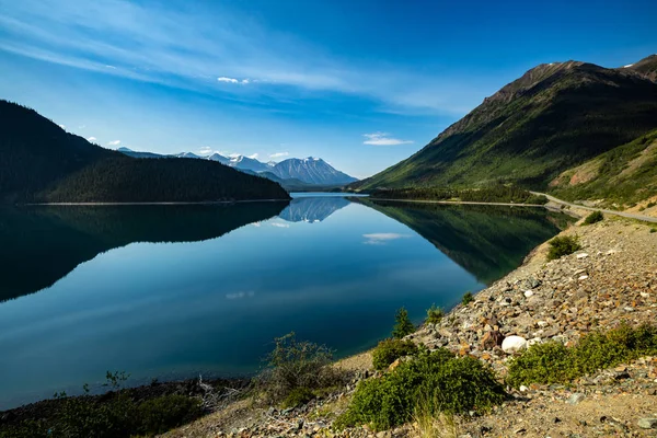 Die Landschaft Zwischen Carcross Und Skagway Alaska Und Canada — Stockfoto